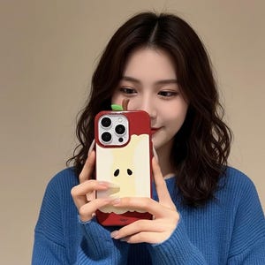 Funda protectora 3D Kawaii para iPhone de Apple, estilo coreano.