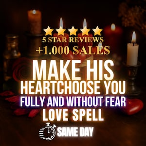 Make Him Obsessed Spell - Commitment - Secure Relationship - Encourage Devotion - Same Day Energy Ritual