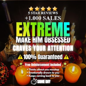 Hechizo para obsesionarlo - Compromiso - Relación segura - Fomenta la devoción - Ritual energético del mismo día