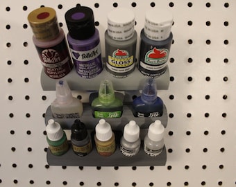 Pegboard Paint/Alcohol Ink Rack 3D Printed