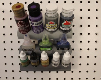 Pegboard Paint/Alcohol Ink Rack 3D Printed