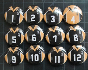 Haikyuu!! Karasuno Pinback buttons