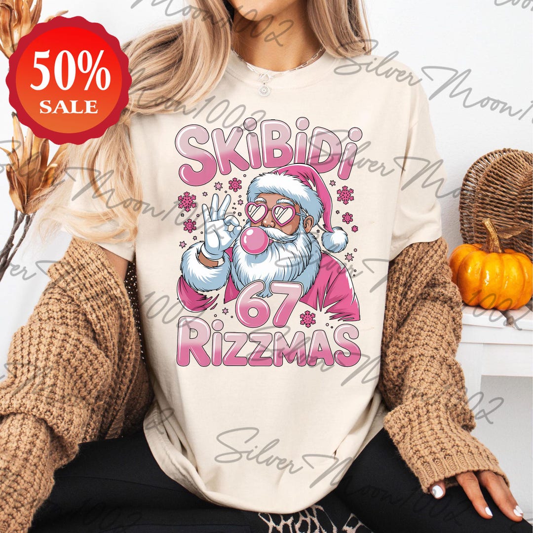 Skibidi 67 Rizzmas Christmas Santa PNG, Funny Meme Holiday Clipart ...
