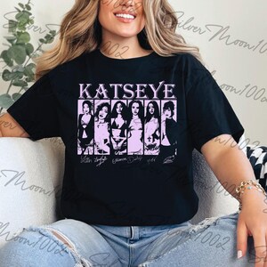 T-Shirt Unisexe JSZHCB Katseye - Imprimé Rétro Décontracté - 100% Polyester - Taille Du XS Au 4XL - 2