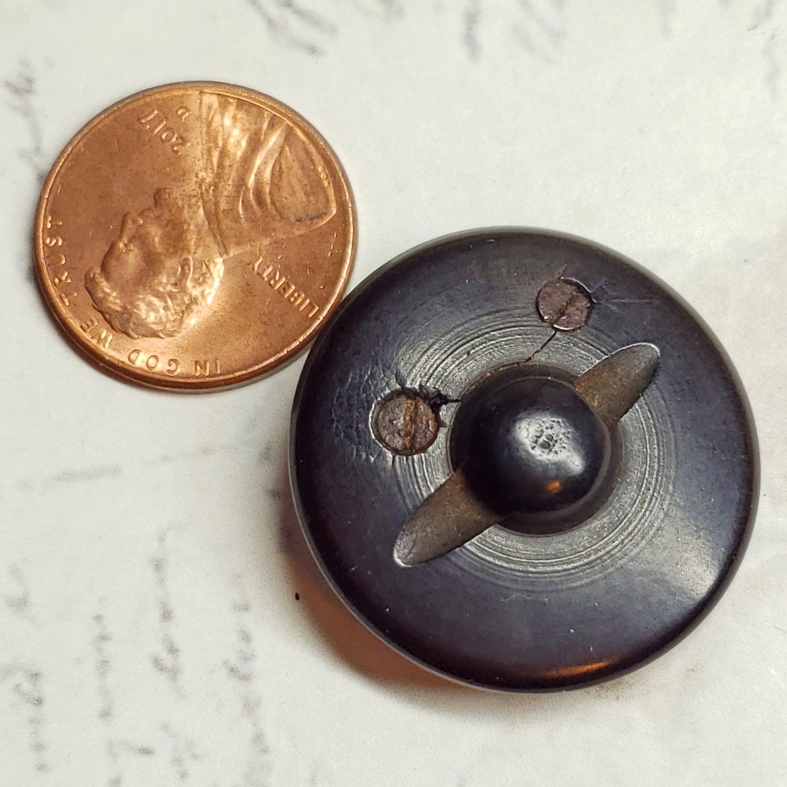 Antique Gutta Percha Picture Button 11/16 inch 15mm Etsy