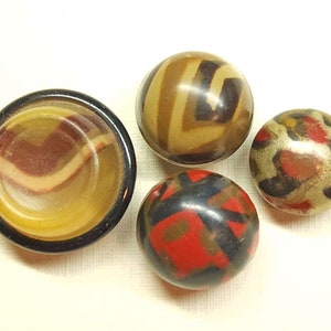 4 Vintage Celluloid Bubble Sewing Buttons colorful Mod - Etsy