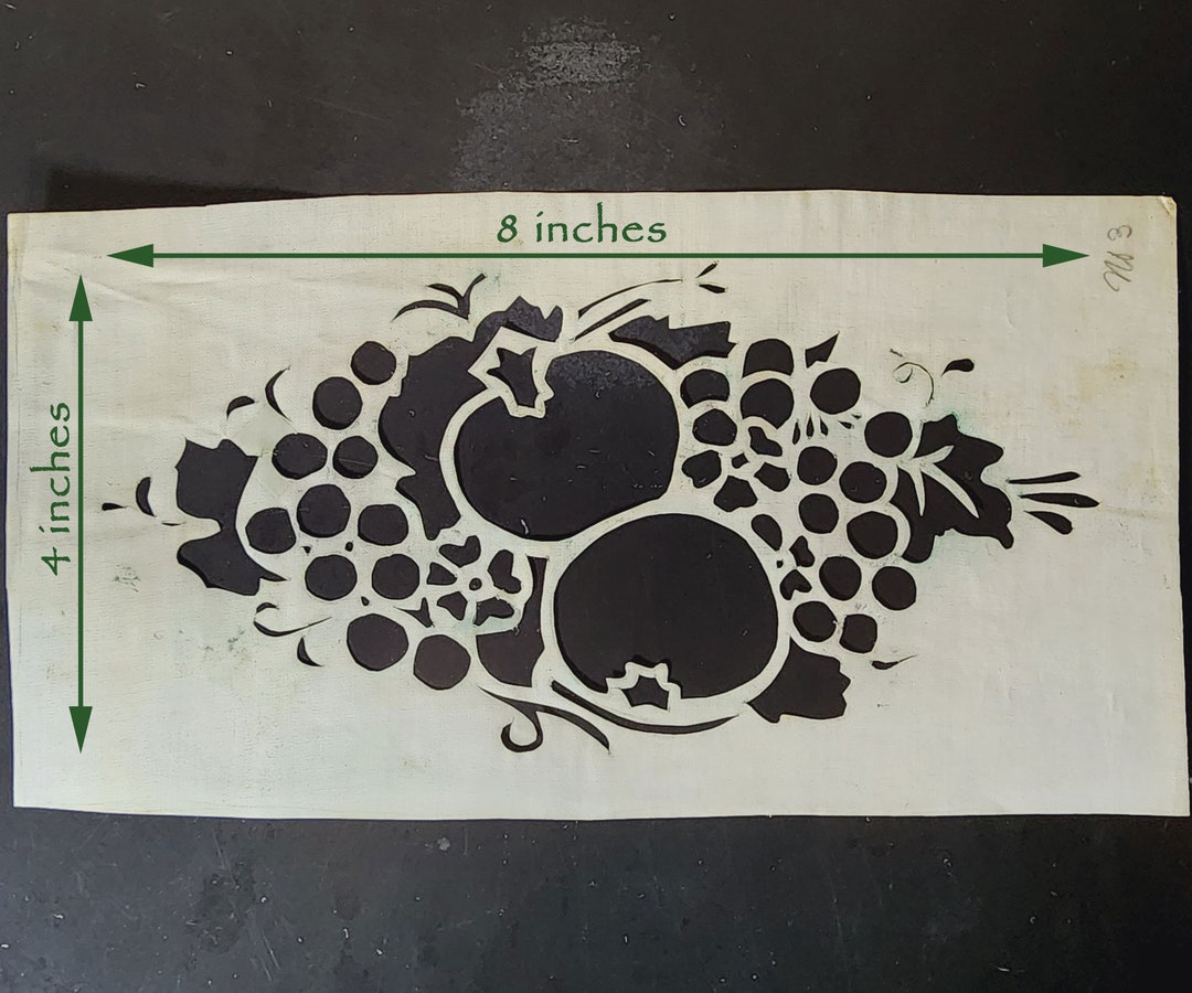 Vintage Tomato Tray Stencil Pattern Early American Decorative Tray ...