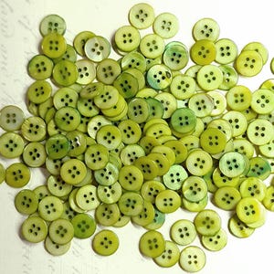 Lime Green Chartreuse Mother of Pearl Sewing Buttons ~ Genuine MOP ...