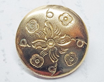 Twinkle Back Brass Button Mirror Back Enamel Button Imitation Jewel Center 9/16