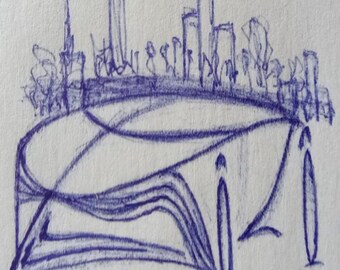 Concept Space Age Automotive Sketch Print