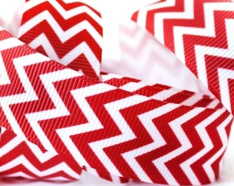 Red Wired Christmas Ribbon White Zig-Zag Edges 2-1//2 in x 16 ft Soft Acrylic