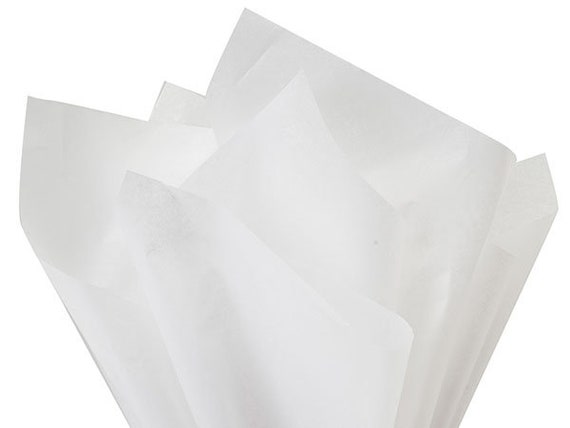 12 Sheets PREMIUM WHITE Solid Color Tissue Paper for Gifts & Wrapping  (Free Shipping!)