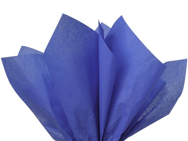 12 Sheets sapphire Blue Solid Color Tissue Paper for Gifts