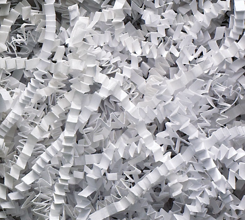 8oz. WHITE Gift Basket Shred Crinkle Paper Filler Display Etsy
