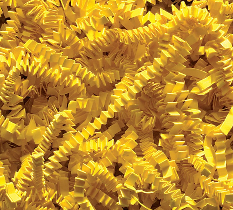 YELLOW Gift Basket Shred Free Shipping! Crinkle Paper Filler Display Bedding 8oz