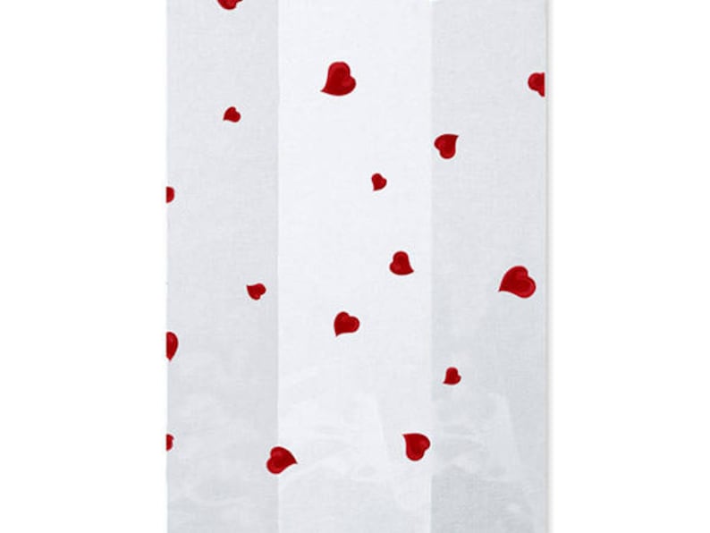 Free Shipping! Medium Red FLUTTER HEARTS 4x2x9 Cello Cellophane Party Treat Food Snack Bags