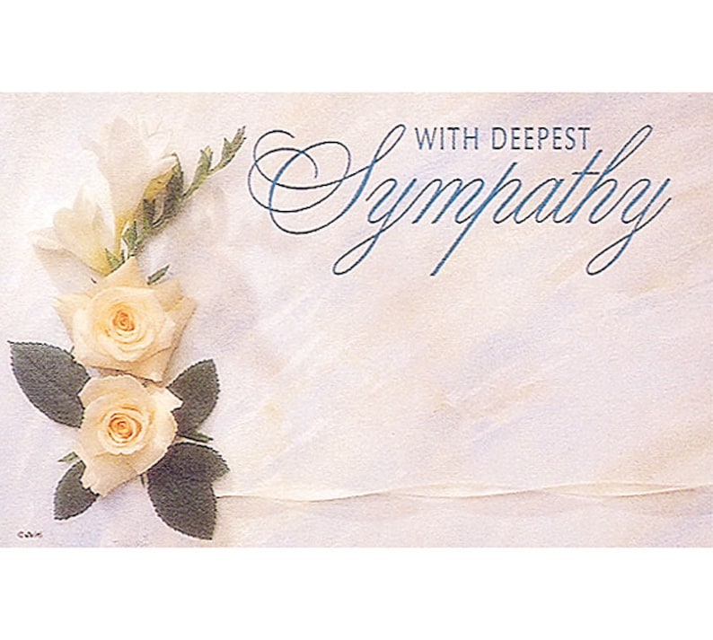 50 WITH DEEPEST SYMPATHY Flowers Florist Blank Enclosure Cards Small Tags Crafts Free Shipping!