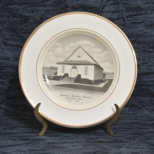 Apostolic Christian Church, West Bend Iowa Church Plate Preston-Hopkinson Co. Decorative Church Plate from Iowa. Collectible Church Plate. image 1