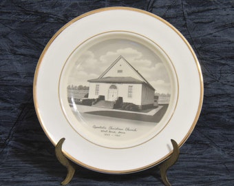 Apostolic Christian Church, West Bend Iowa Church Plate Preston-Hopkinson Co. Decorative Church Plate from Iowa. Collectible Church Plate.