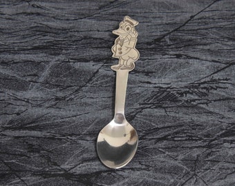 Children’s Size Donald Duck Spoon made by Bonny. Vintage Disney Donald Duck Stainless Steel Childs Spoon. Toddlers Spoon with Donald Duck.