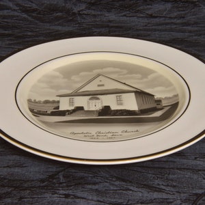 Apostolic Christian Church, West Bend Iowa Church Plate Preston-Hopkinson Co. Decorative Church Plate from Iowa. Collectible Church Plate. image 8