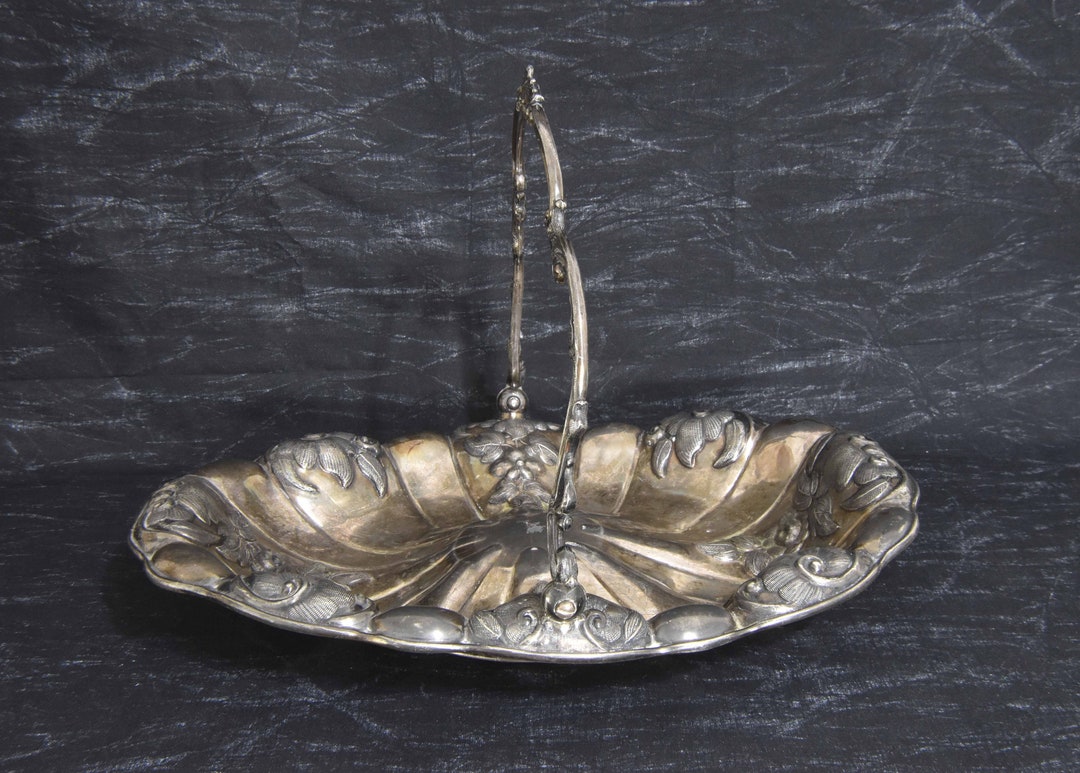 Antique Brides Basket With Extra Plate by Rogers & Bro Waterbury, CT