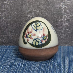 Vintage Dorei Clay Bell with Floral Elements. Asian Oriental Souvenir Bell Made of Clay. Japanese Folk Art Bell. Collectible Japanese Bell.