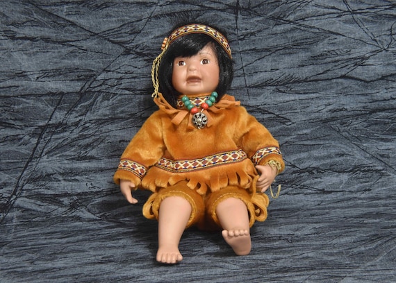 Duck House Heirloom Dolls Native American Child Doll. Vintage Collectible Native American Baby Doll. Fine Porcelain Doll Numbered 0620 5000 Etsy