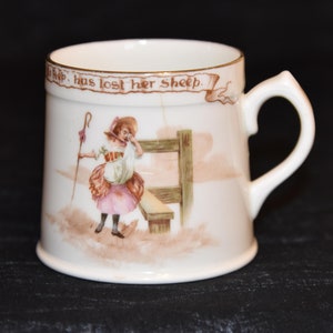 Rare Antique Royal Doulton Nursery Rhymes Cup Little Bo Peep. Nursery Rhyme Cup. Antique Childs Cup. Little Bo Peep Cup. Royal Doulton Cup