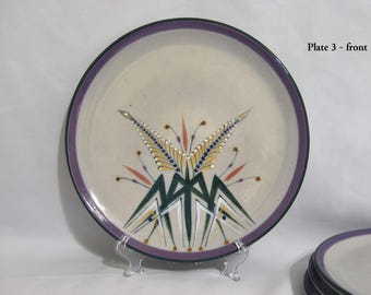 Mexico Traditional clay square plates. Dessert plates. 2pc set 