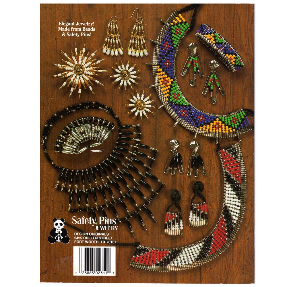 Safety Pin Jewelry Instructional Book by Suzanne McNeill Etsy