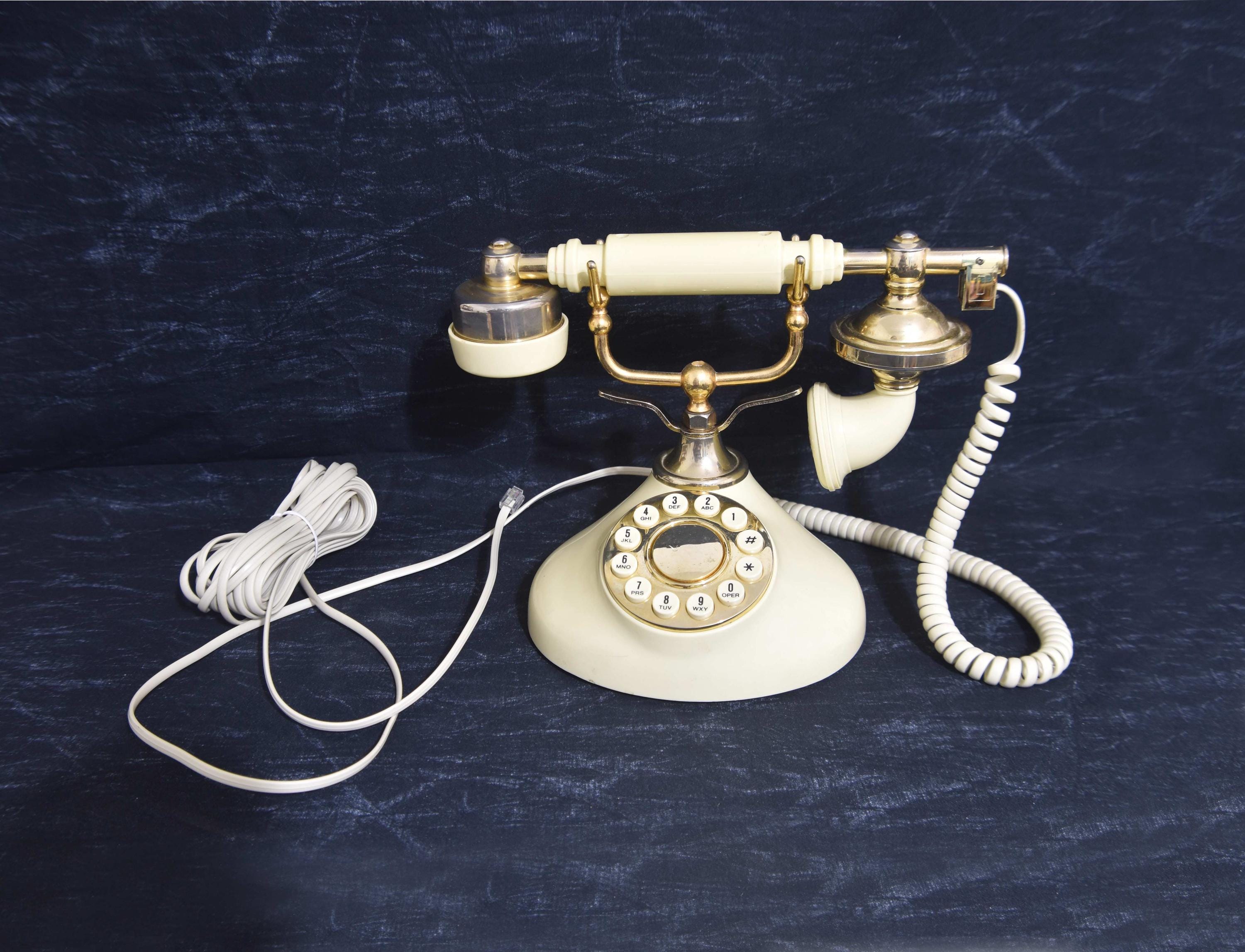 固定電話用レトロ壁電話 ヴィンテージ壁掛け電話 機械式リンガー付きレトロロータリー電話 オールドファッションコード付き木製電話 キッチン ホーム 学校  ホテル オフィス用 コード付きブラックウォールフォン、リダイヤル付きビンテージ壁掛け固定電話、オールド ..., image size:3000x2294