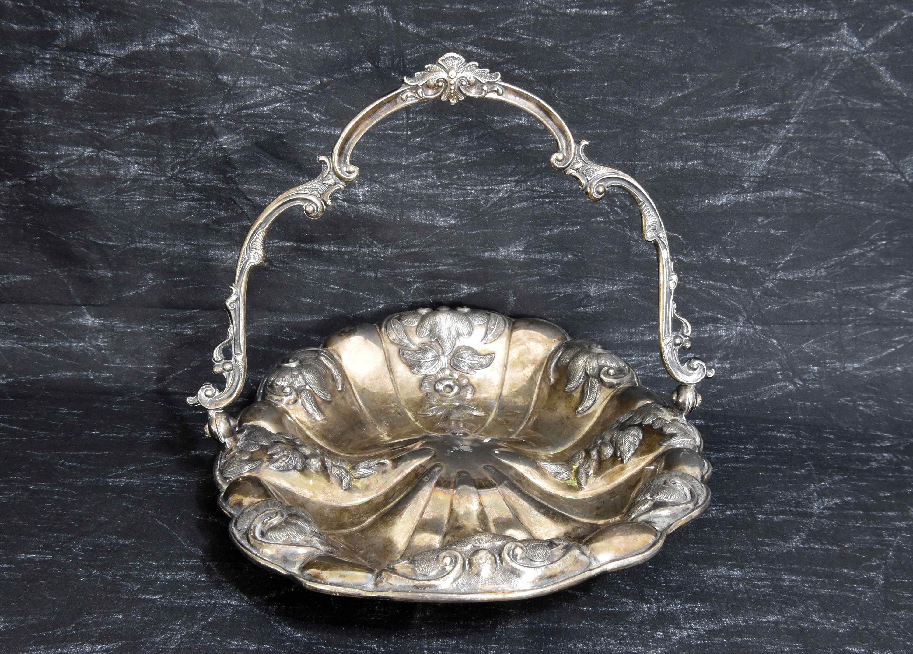 Antique Brides Basket With Extra Plate by Rogers & Bro Waterbury, CT