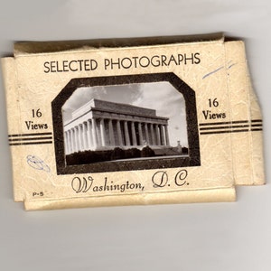 Tiny Vintage Washington DC Souvenir Views Selected Photographs. Postcard Souvenir Photos from Washington, D.C. Vintage Washington Postcards.