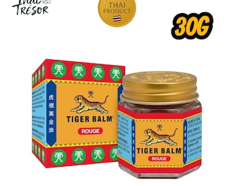 Baume du Tigre Rouge 30g – Baume Chauffant Thaïlandais – Soulagement Naturel – Massage Sportifs