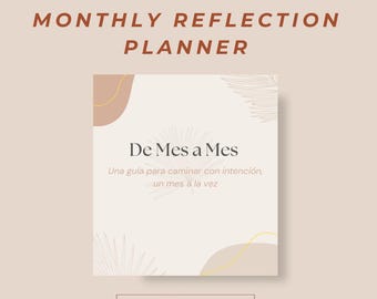 Monthly Reflection Planner – Undated Digital Planner | Minimalist Intentional PDF | GoodNotes Compatible