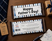 Father’s Day Candy Wrapper Template, Tie Design Chocolate Bar Label, Editable Printable Gift Wrap, Digital Download