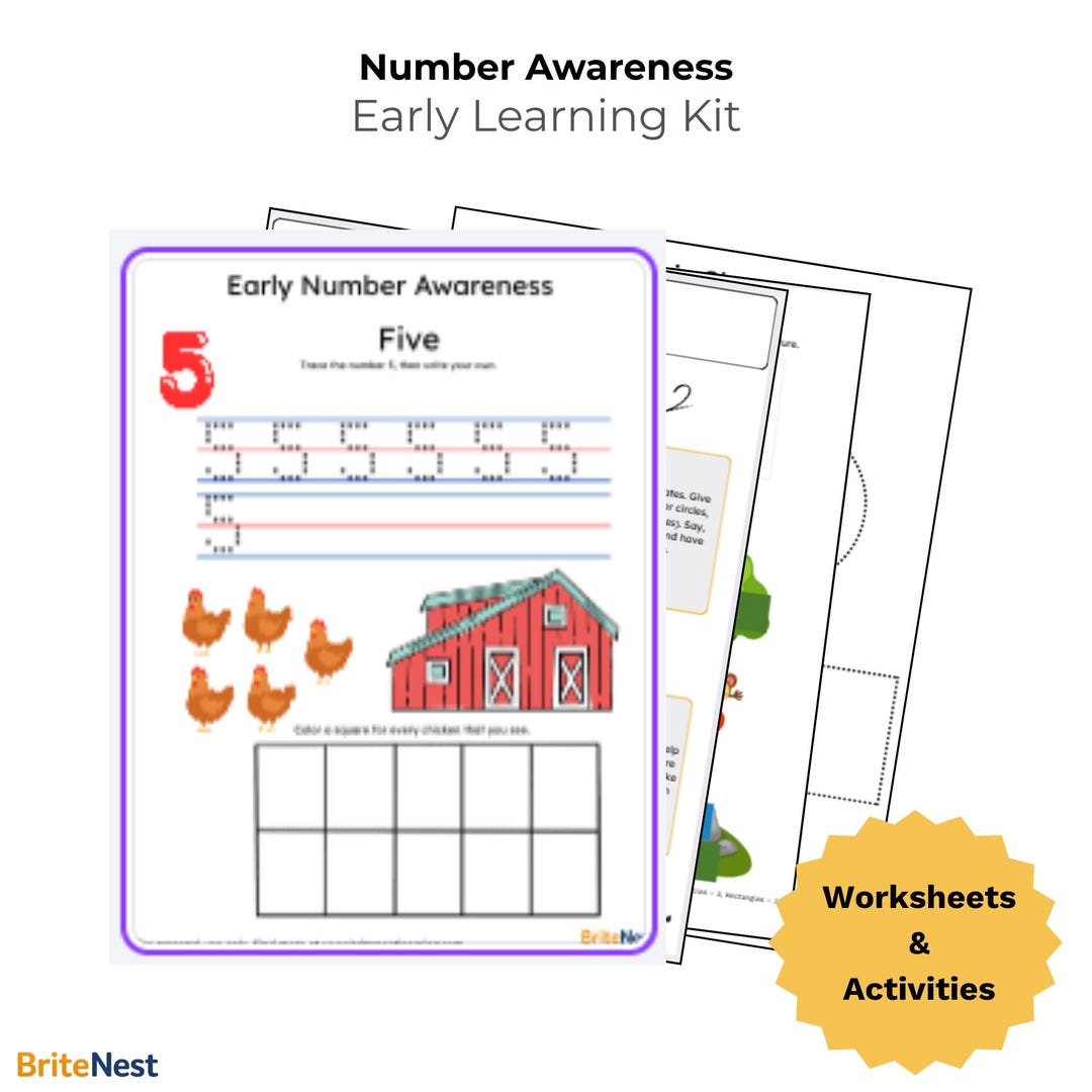 Early Number Booklet.pdf Early Number Awareness Worksheets | Pre-k Math Activities, Shape ...