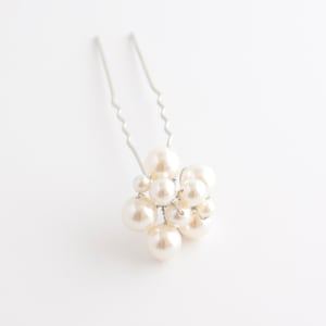 Swarovski Hair Pins - Hair pin - bridal hair pin - pearl hair pin - u-shape hair pin - silver or gold color hair pin with pearls