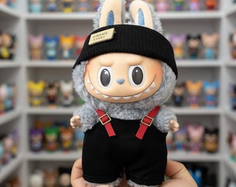 Custom Labubu Outfit • Designer Clothing + Pendant for 17cm Plush (CLOTHES ONLY, No Doll)