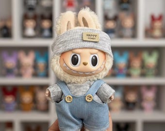 Abito Labubu personalizzato • Abiti firmati + ciondolo per peluche da 17 cm (SOLO VESTITI, bambola non inclusa)