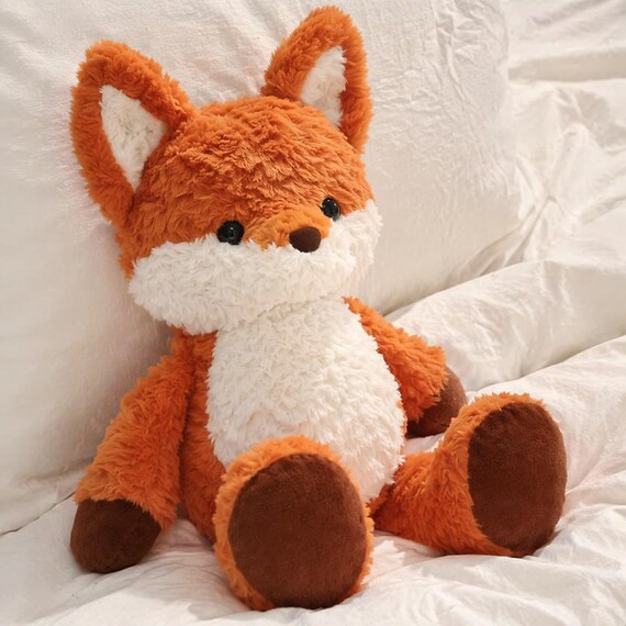 Soft Orange Fox Plush Toy, Kawaii Cartoon Stuffed Animal (35cm/50cm)