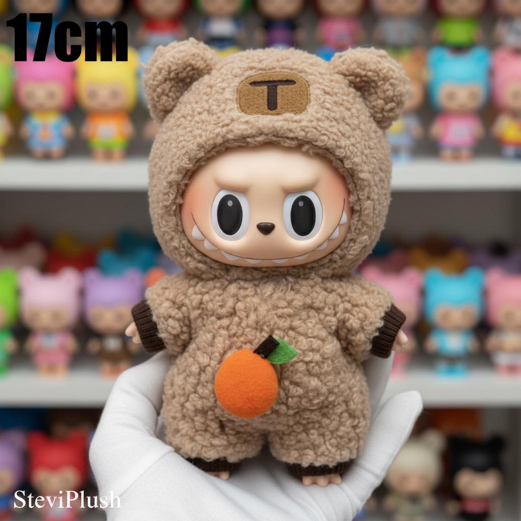 Custom Labubu Plush Clothes – Handmade Outfit With Pendant (17cm Doll ...