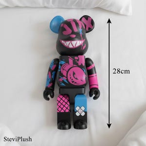 400% Big Bearbrick Art Figure – 28cm Hand-Painted Graffiti Vinyl Bear Statue for Collectors & Kids