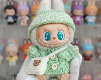 Labubu Clothes Outfit for 17cm Doll – Cute Monster Sweater – Custom Labubu Clothing – Doll NOT Included