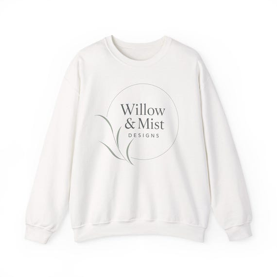 Willow and Mist Logo Design | Classic Gildan 18000 Crewneck Sweatshirt | Durable 50/50 Cotton-Poly Blend