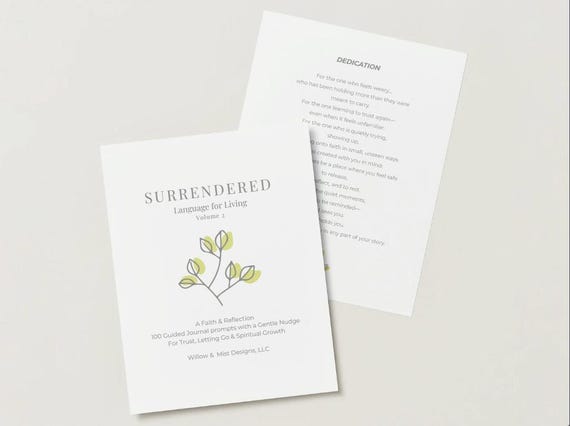 Faith Reflection Journal PDF | Christian Reflection Journal | Guided Spiritual Journal | Letting Go & Trusting God | Printable Journal