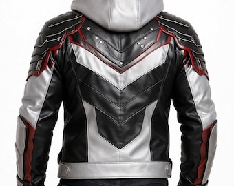 Jin Kazama Tekken Leather Jacket Black Cosplay Bomber Gamer Outfit