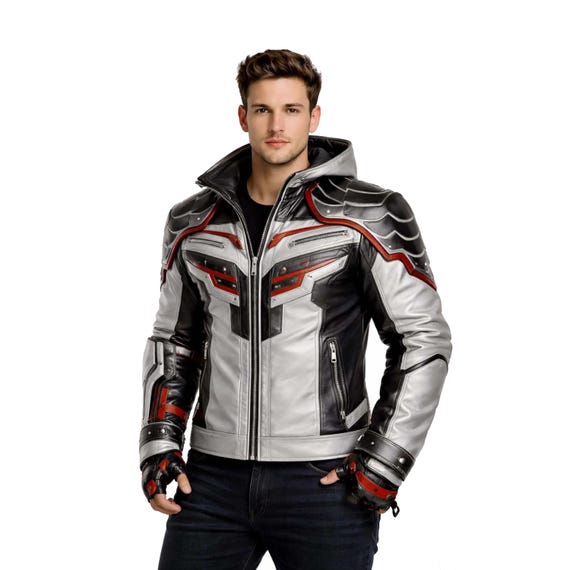 Jin Kazama Tekken Leather Jacket Black Cosplay Bomber Gamer Outfit