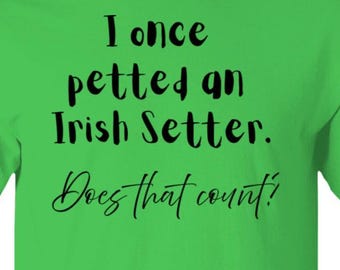 Ich habe mal ein Irish Setter T-Shirt gehäkelt Irisches T-Shirt